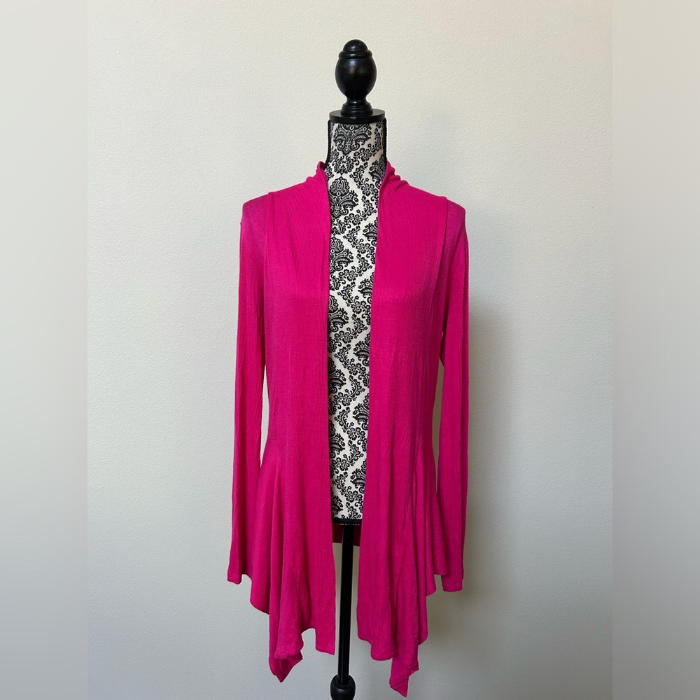 Cache Vibrant Pink Open Cardigan XL